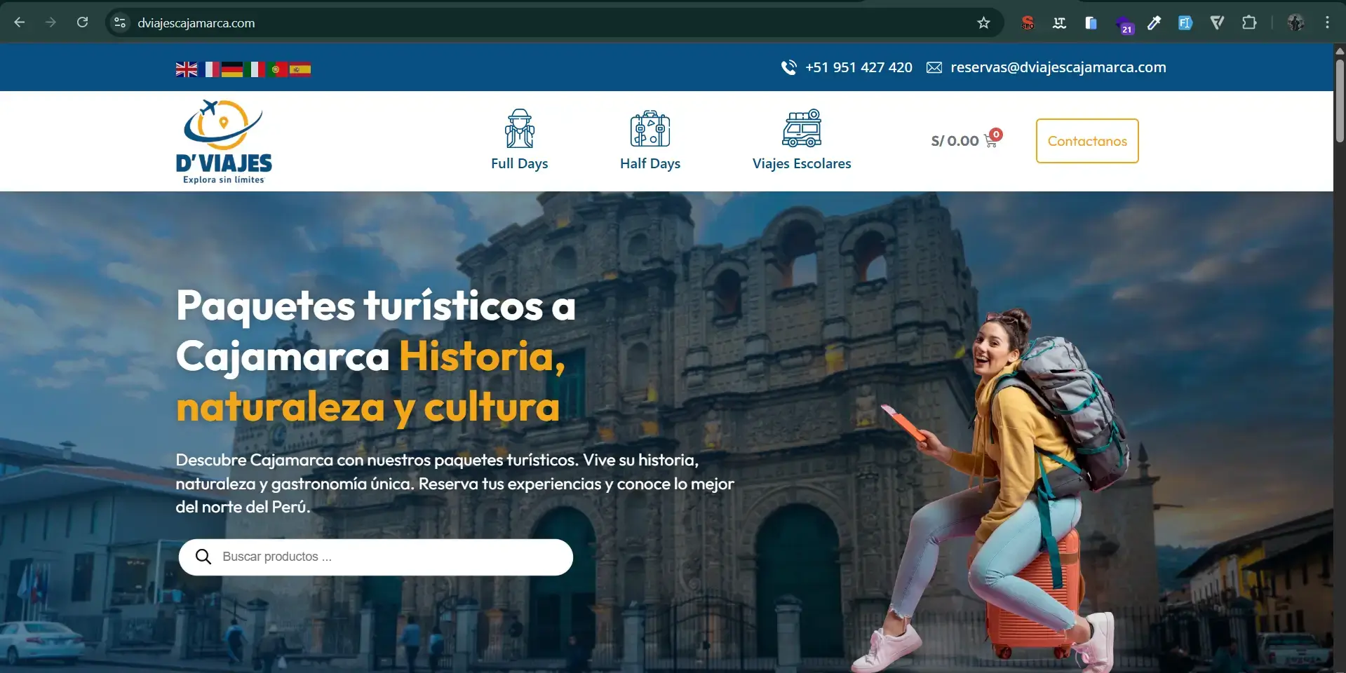 D-Viajes Cajamarca - Proyecto desarrollado por Softech Perú